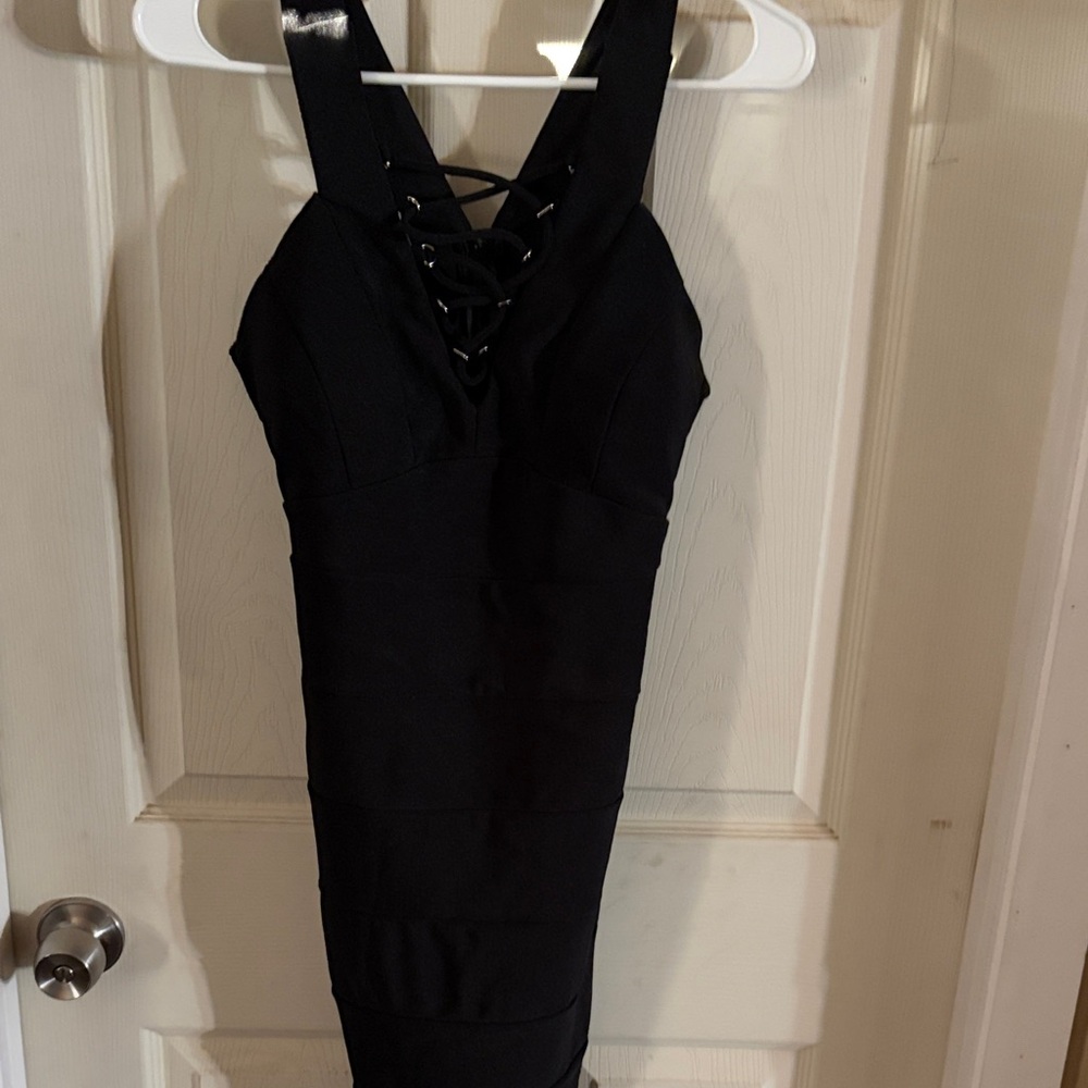 Crystal Doll Black Bandage Dress